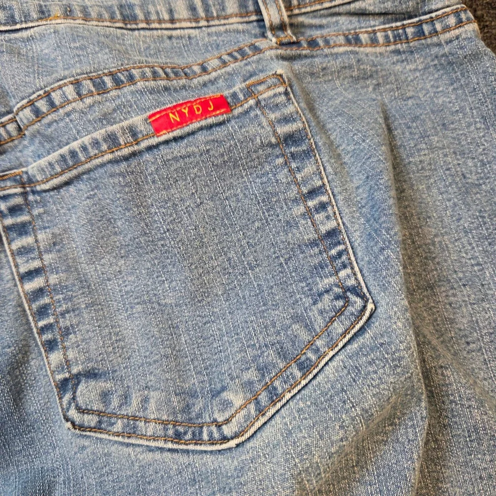 NYDJ Wide Leg Jeans Womens 24W Light Wash High Rise Stretch Denim Casual Classic
